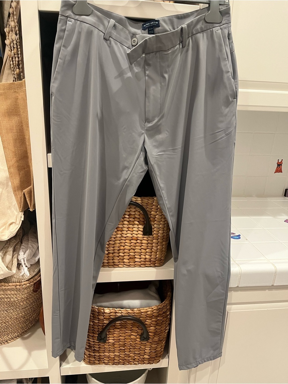 Peter Millar Light Gray Performance Dress Pants